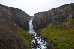 Fardagafoss waterfall is a hidden attraction near the town of Egilsstadir.