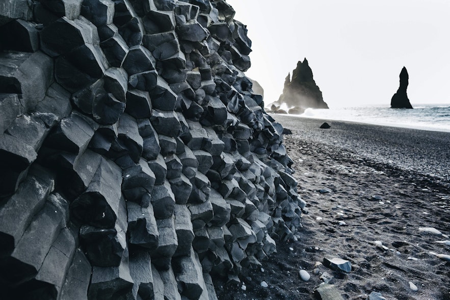 The iconic volcanic sands of Reynisfjara beach is a delight to witness.