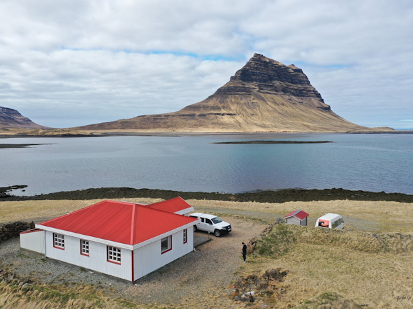 Guests of Hellnafell Guesthouse are rewarded by the beautiful view of the Kirkjufell mountain.