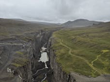 Hafrahvammagljufur canyon, located in East Iceland. 