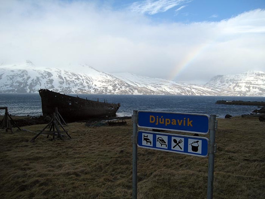The village of Djupavik has fantastic mountain and fjord views.