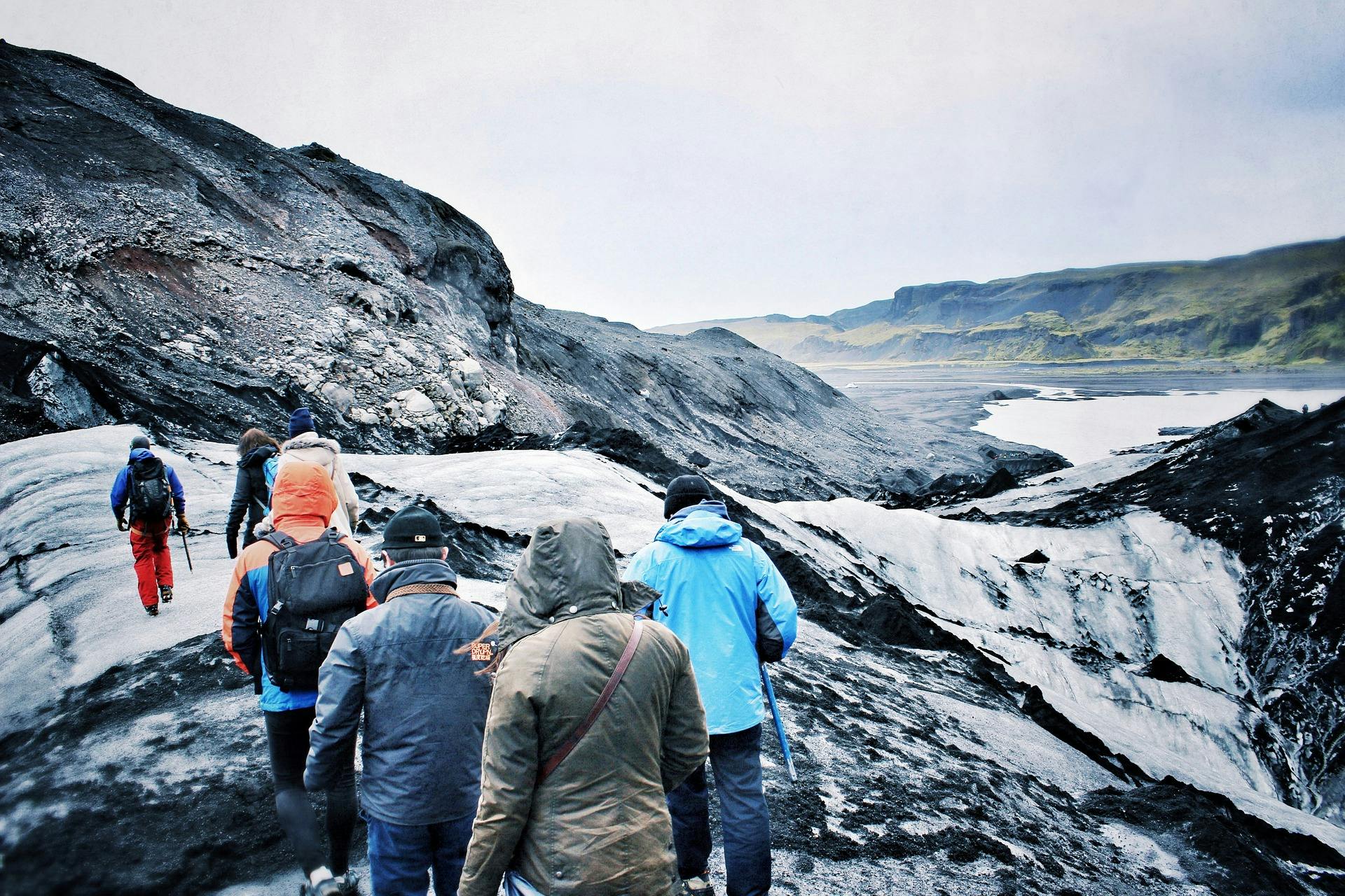 Glacier hiking on Solheimajokull is a thrilling experience.