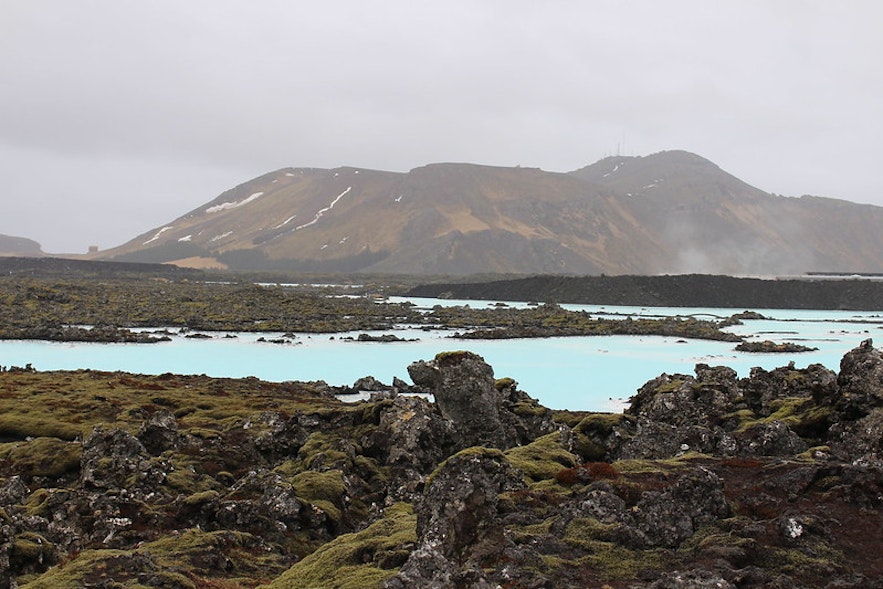 The Blue Lagoon has fantastic views of nearby volcanoes.