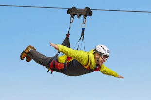 Fly like superman in this zipline tour over South Iceland.