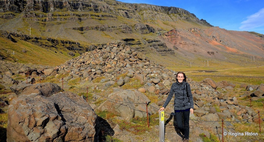 Regína by Djáknadys burial mound in East-Iceland