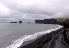 The black sand beach of Kirkjufjara is one of the most stunning views you can see in Iceland.