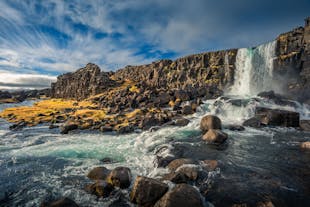 Oxararfoss waterfall is a beautiful sight found in Thingvellir.