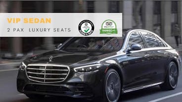 Passengers will enjoy a luxury 45-minute private airport transfer in a Mercedes S500 class.