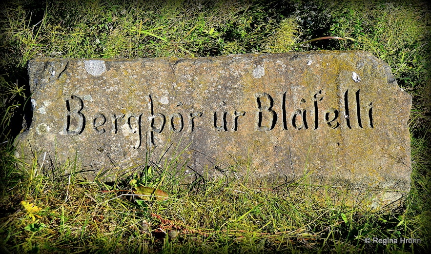 Haukadalskirkja grave stone - Bergþór úr Bláfelli
