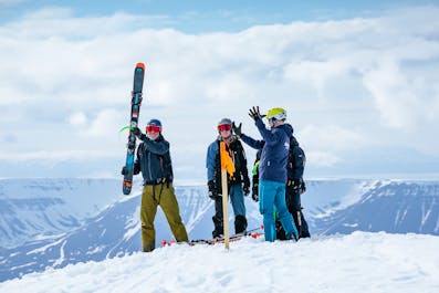 Snowboarding is a great activity in Iceland.