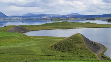 The pseudocraters are one of the highlights of Lake Myatn in North Iceland.