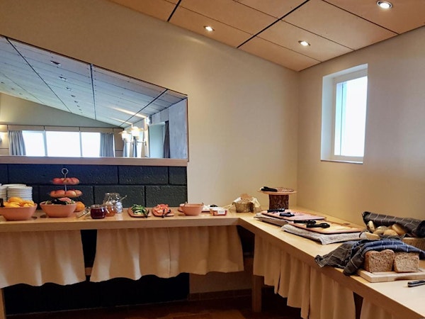 A breakfast buffet is available for the guests of Hotel Natur.