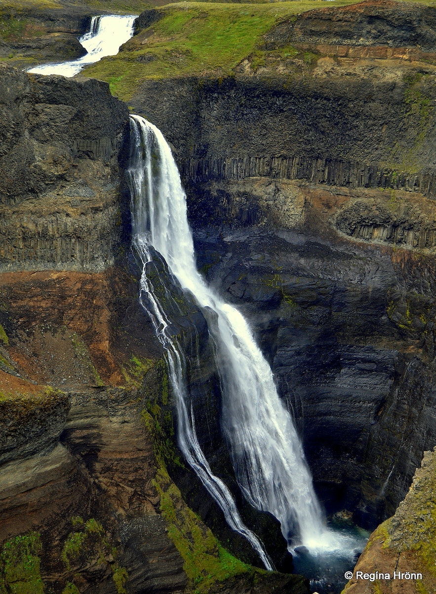 Wodospad Granni w pobliżu Haifoss w południowej Islandii.