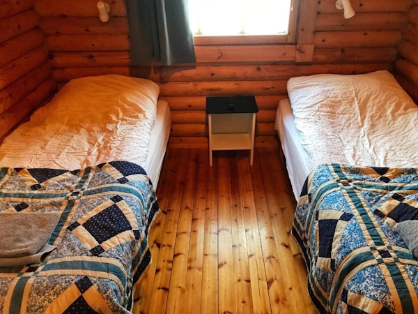 Brimnes Cabins' small cottages has one bedroom that can accommodate up to two people.