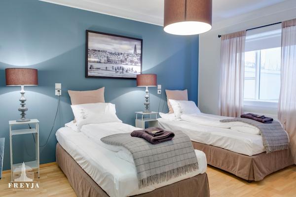 The Freyja Guesthouse has comfortable twin rooms.