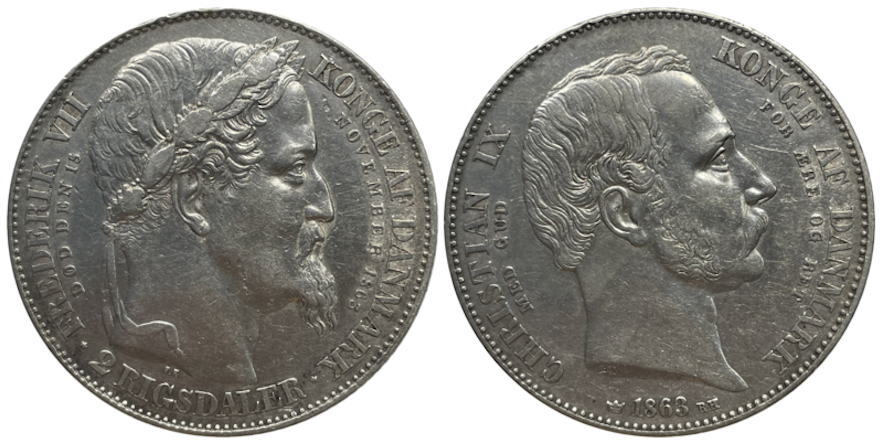 Rigsdaler coins.