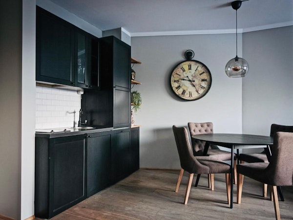 A spacious kitchenette and dining area in Heart of Reykjavik.