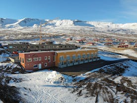 Hotel Halond is located at the base of Hlidarfjall mountain.