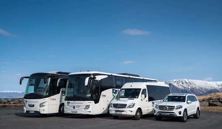 Flybusstransport fra hotell i Reykjavik til Keflavik International Airport