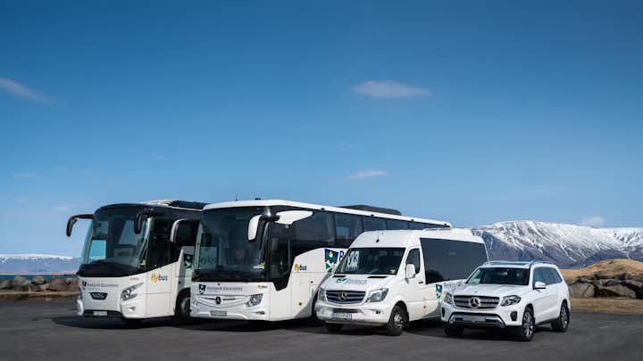 Przejazd autobusem Flybus z hotelu w Reykjaviku na międzynarodowe lotnisko Keflavik.