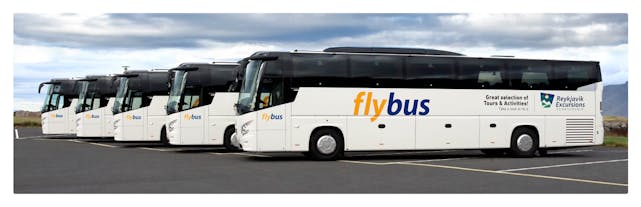 Flybus Transfer fra Keflavík lufthavn til hoteller i Reykjavík