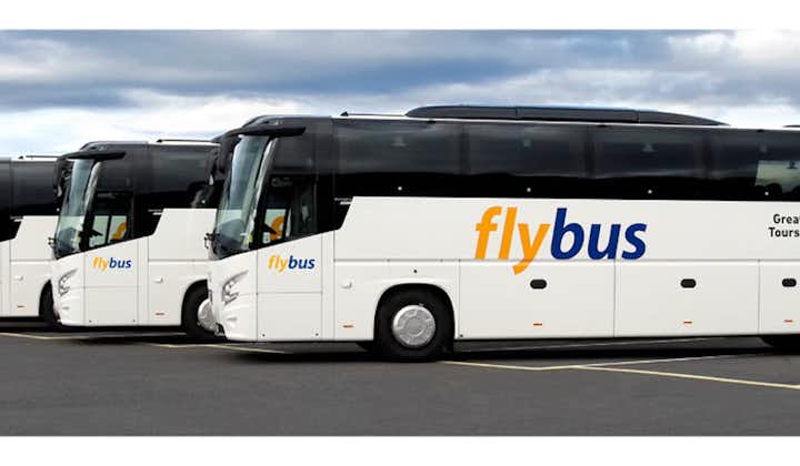 Flybus Transfer van vliegveld Keflavik naar hotels in Reykjavik
