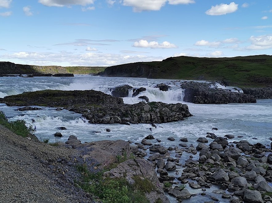 Urridafoss waterfall is part of the Thjorsa river in South Iceland. 