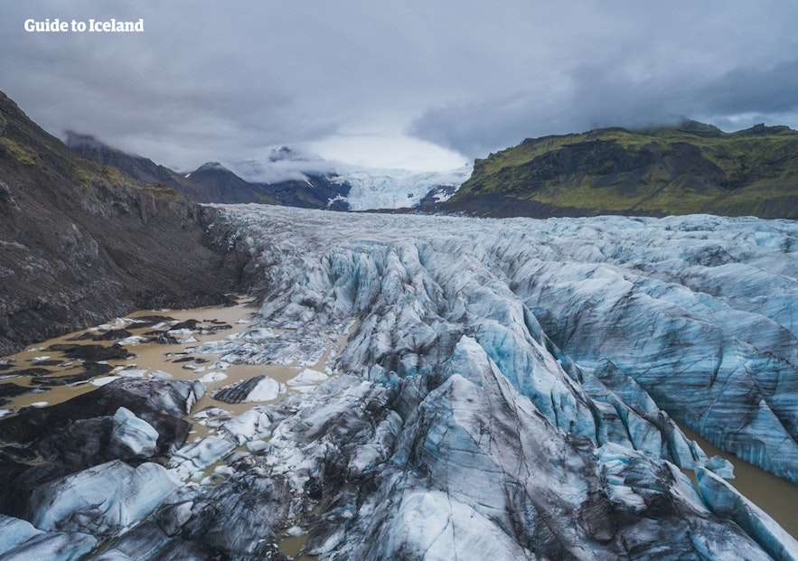 Vatnajokull glacier is the largest ice cap in Europe.