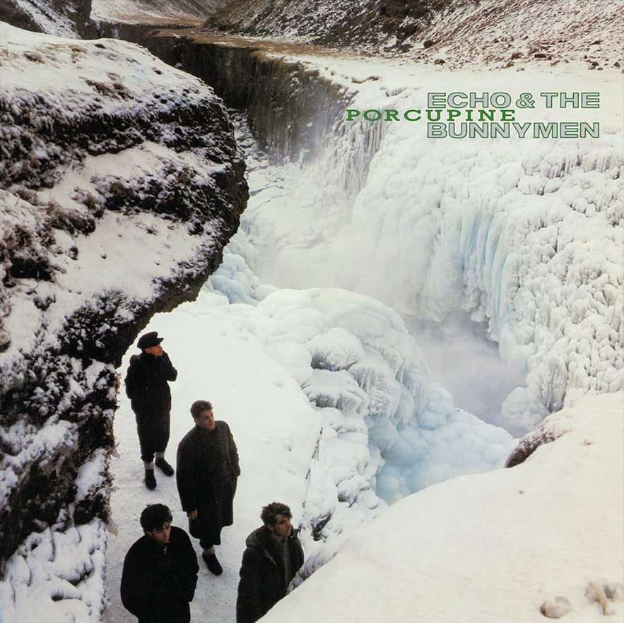 The cover of the album Porcupine by English band Echo & the Bunnymen, featuring Gullfoss waterfall in Iceland