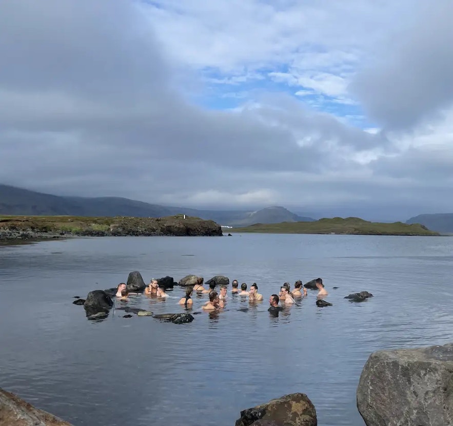Geothermal bathing is popular in Iceland.