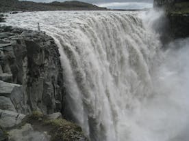 Dettifoss, Europe's most powerful waterfall, thunders into an ancient canyon.