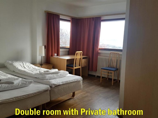 The double room with a private bathroom at Travel Inn Guesthouse in Reykjavik.