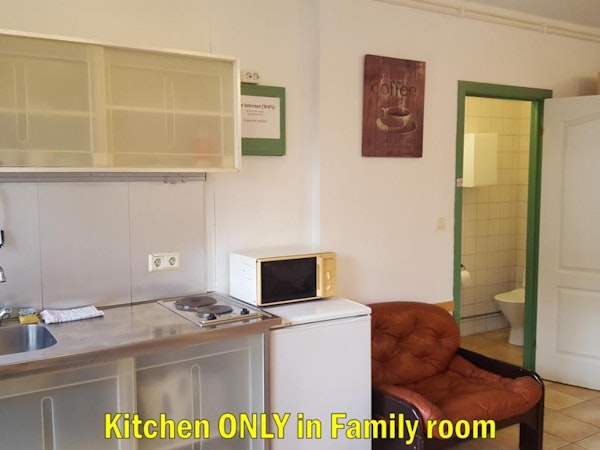 The family room at Travel Inn Guesthouse in Reykjavik has its own private kitchenette.