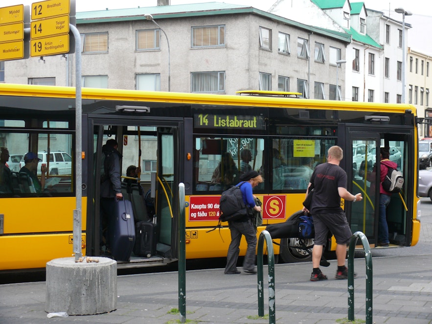 Public or yellow buses in Reykjavik are managed by Straeto.