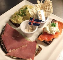 Hakarl is a fermented shark dish that is locally made in Iceland.