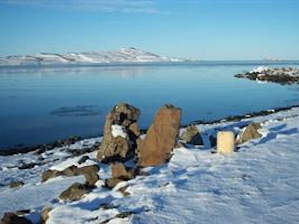 Winter at Kirkjubol - Holmavik makes for a picturesque snow-covered setting, calm fjord waters, and snow-covered mountains.