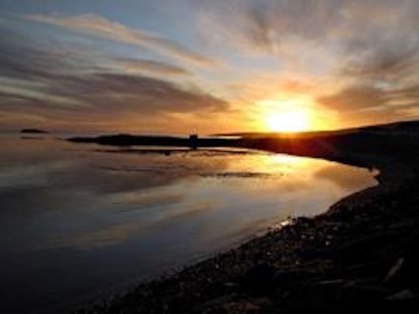 Sunrise is a beautiful time at Kirkjubol - Holmavik, a tranquil location in the southeast Westfjords.