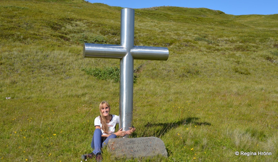 Biskupsbrekka - the Bishop's Hill and the Memorial Crosses for Bishop Jón Vídalín