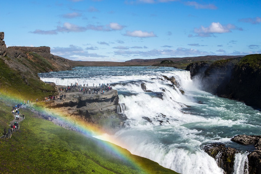Gullfoss waterfall on the Golden Circle in Iceland