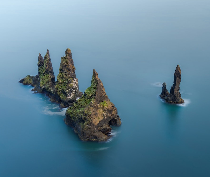 Reynisdrangar sea stacks on the south coast of Iceland