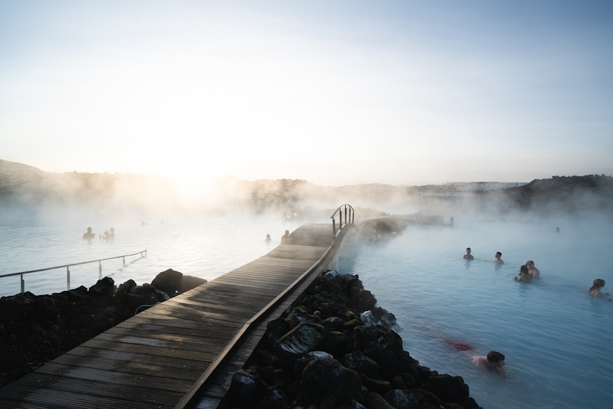 Blue Lagoon geothermal spa on the Reykjanes peninsula in Iceland