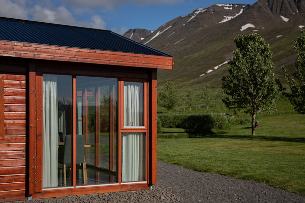 Enjoy spectacular mountain views and natural surroundings when you stay in a two-bedroom cabin at Dalasetur.