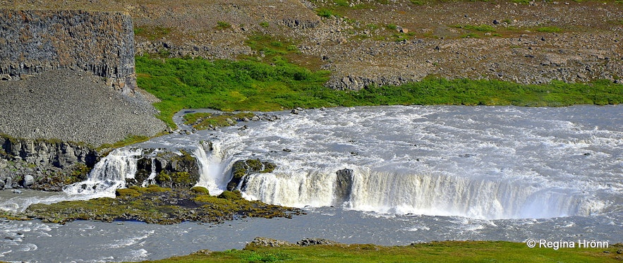 Jökulsá á Fjöllum glacial river and its amazing waterfalls in Jökulsárgljúfur canyon