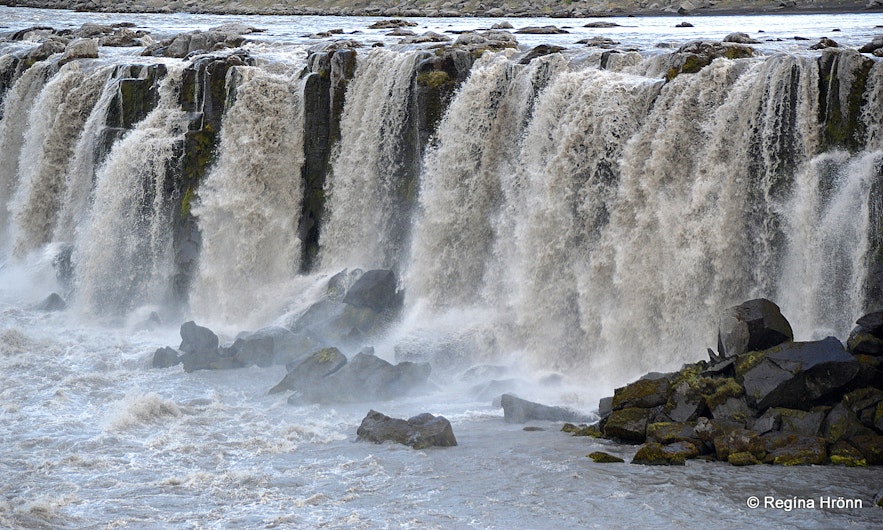 Jökulsá á Fjöllum Glacial River and the amazing Waterfalls in Jökulsárgljúfur Canyon