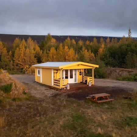 Kalda Lyngholt has adorable one-bedroom cottages surrounded by nature close to the Lagarfljot river.