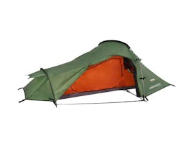 A lightweight Vango tunnel tent for one to two people.