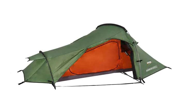A lightweight Vango tunnel tent for one to two people.