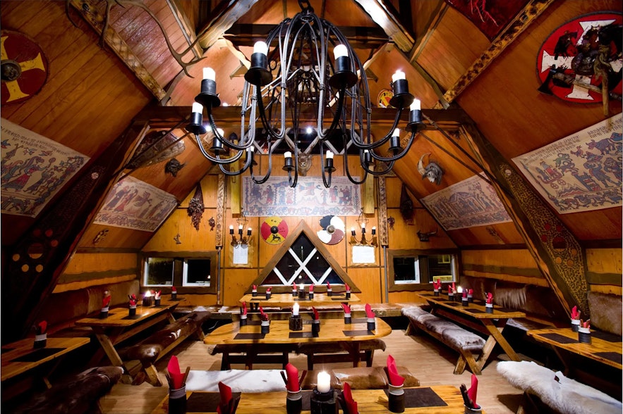 The Viking Village in Hafnafjordur is a unique restaurant with a viking theme and delicious Icelandic food