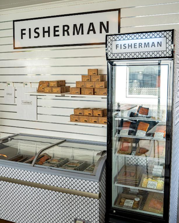 Customers can purchase fresh fish and other delicacies at the Fisherman Guesthouse Sudureyri in the Westfjords.