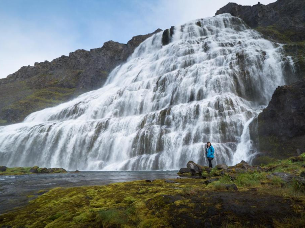 The Dynjandi waterfall is a must-see Westfjords attraction, and easy day trip from the Fisherman Guesthouse Sudureyri.